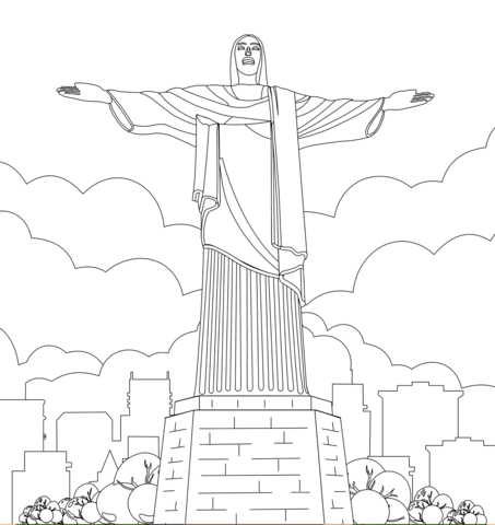 Christ The Redeemer Coloring Page